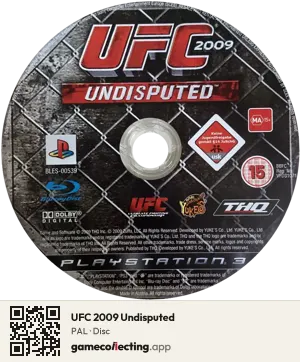 UFC 2009 Undisputed PlayStation 3, PAL disc