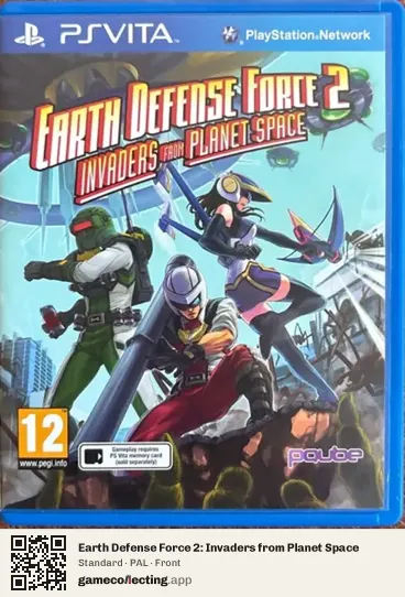 Earth Defense Force 2: Invaders from Planet Space PlayStation Vita, PAL box front