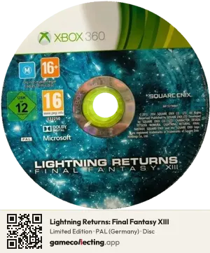 Lightning Returns: Final Fantasy XIII Xbox 360, PAL disc