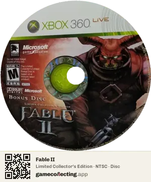 Fable II Xbox 360, NTSC disc