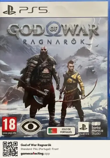 God of War Ragnarök PlayStation 5, Portugal box front