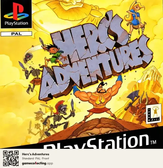 Herc's Adventures PlayStation, PAL box front