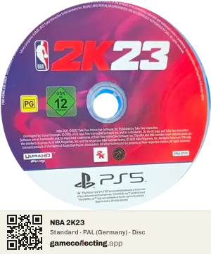NBA 2K23 PlayStation 5, PAL disc