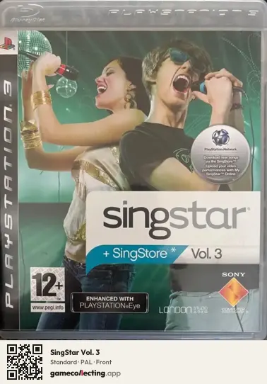 SingStar Vol. 3 PlayStation 3, PAL box front