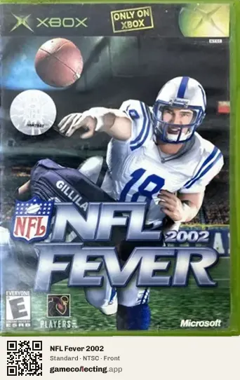 NFL Fever 2002 Xbox, NTSC box front