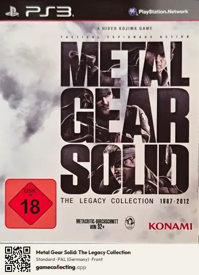 Metal Gear Solid: The Legacy Collection PlayStation 3, Germany box front