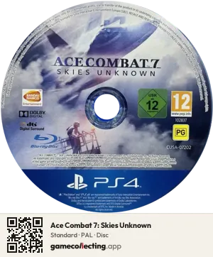Ace Combat 7: Skies Unknown PlayStation 4, PAL disc