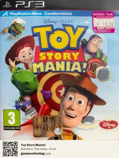 Toy Story Mania! PlayStation 3, Italy box front