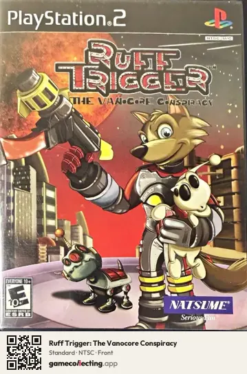 Ruff Trigger: The Vanocore Conspiracy PlayStation 2, NTSC box front
