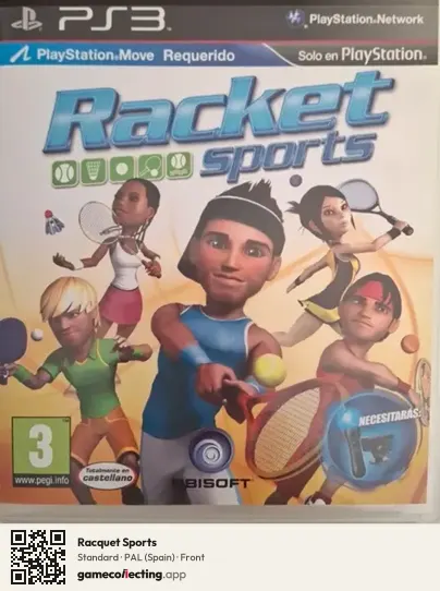 Racquet Sports PlayStation 3, Spain box front