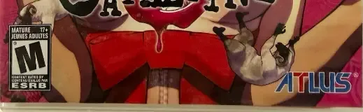 Catherine, the ESRB box on its front