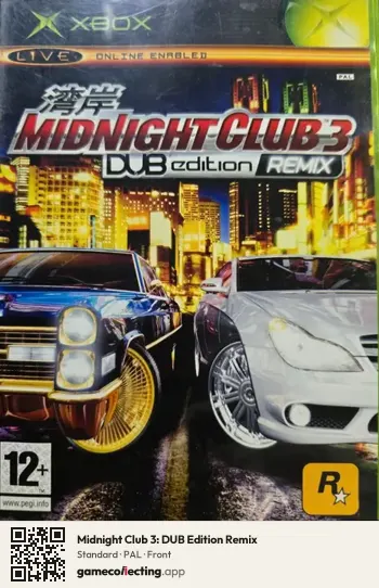 Midnight Club 3: DUB Edition Remix Xbox, PAL box front
