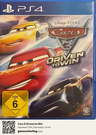 Cars 3: Driven to Win PlayStation 4, Germany box front