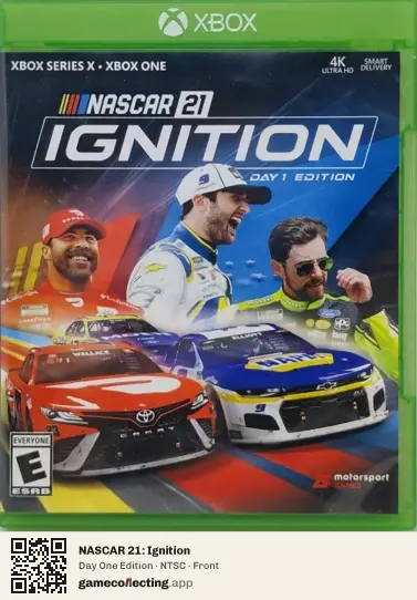 NASCAR 21: Ignition Xbox Series X, NTSC box front