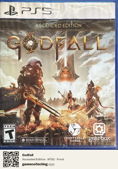 Godfall PlayStation 5, NTSC box front