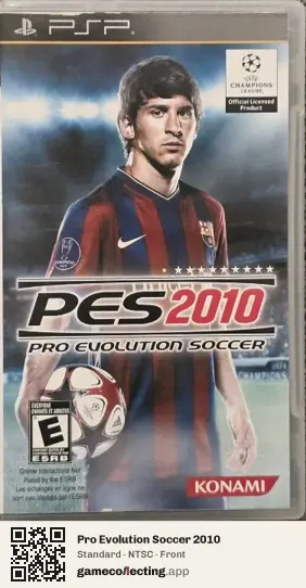 Pro Evolution Soccer 2010 PlayStation Portable, NTSC box front