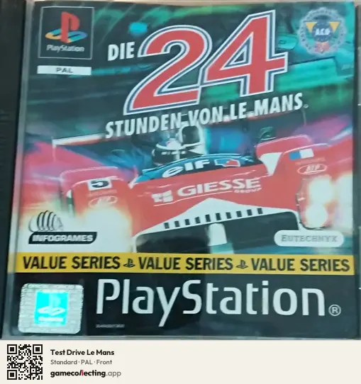 Test Drive Le Mans PlayStation, PAL box front