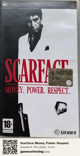Scarface: Money. Power. Respect. PlayStation Portable, Italy box front
