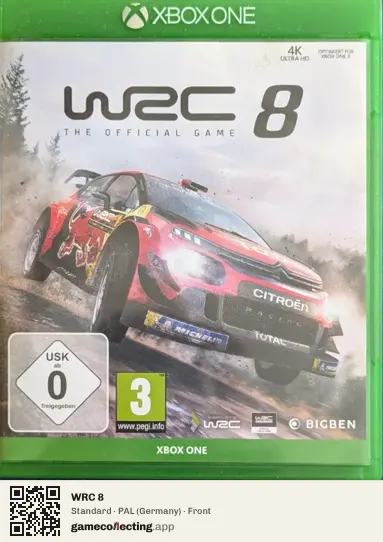 WRC 8 Xbox One, Germany box front
