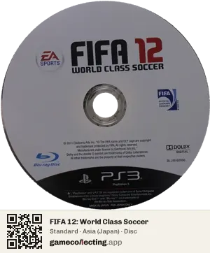 FIFA 12: World Class Soccer PlayStation 3, Asia disc