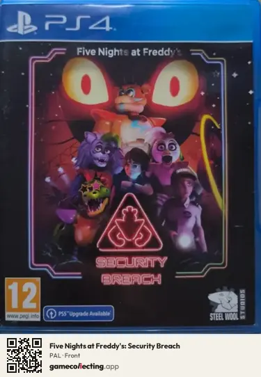 Five Nights at Freddy's: Security Breach PlayStation 4, PAL box front