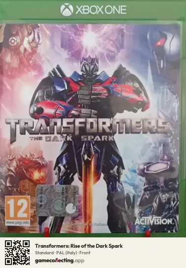 Transformers: Rise of the Dark Spark Xbox One, Italy box front