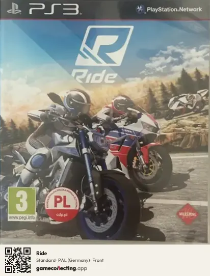 Ride PlayStation 3, Germany box front