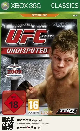 UFC 2009 Undisputed Xbox 360, PAL box front