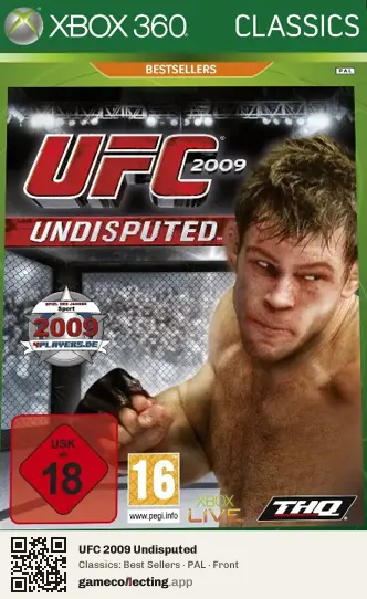 UFC 2009 Undisputed Xbox 360, PAL box front
