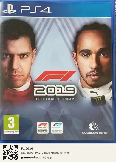 F1 2019 PlayStation 4, United Kingdom box front