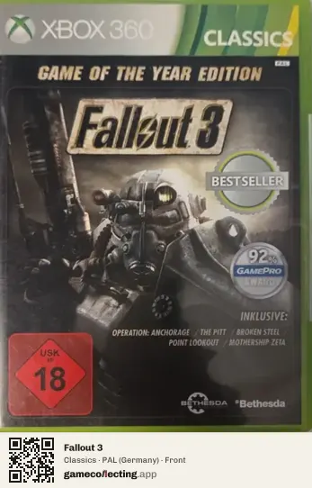 Fallout 3 Xbox 360, Germany box front