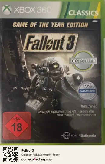 Fallout 3 Xbox 360, Germany box front