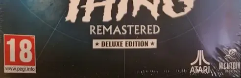 The Thing: Remastered, the PEGI square on its front