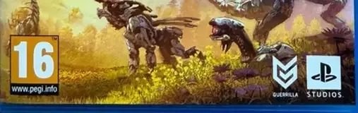 Horizon Zero Dawn Remastered, the PEGI square on its front