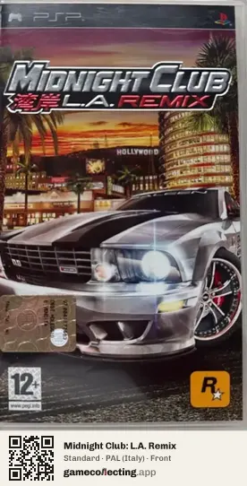 Midnight Club: L.A. Remix PlayStation Portable, Italy box front