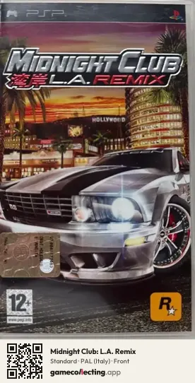Midnight Club: L.A. Remix PlayStation Portable, Italy box front