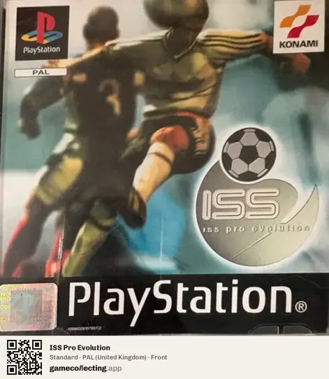 ISS Pro Evolution PlayStation, United Kingdom box front