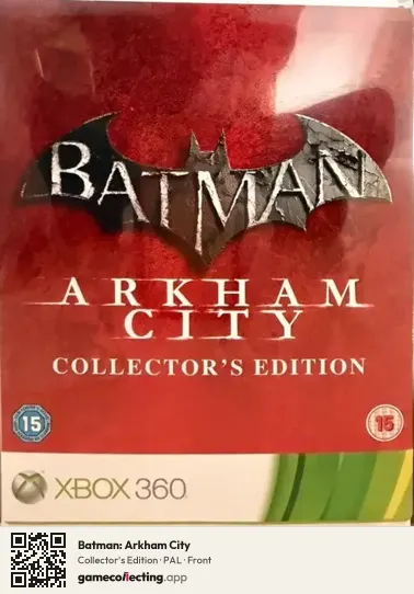 Batman: Arkham City Xbox 360, PAL box front