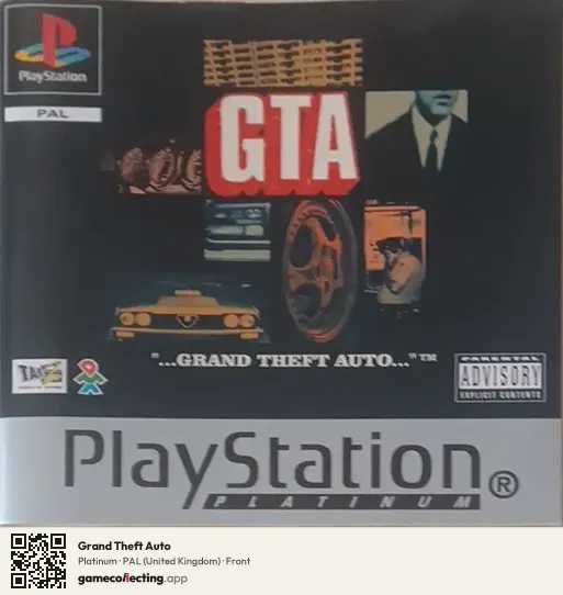 Grand Theft Auto PlayStation, United Kingdom box front