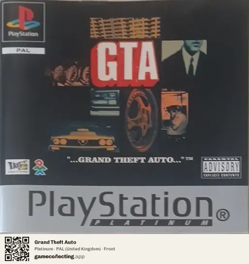 Grand Theft Auto PlayStation, United Kingdom box front