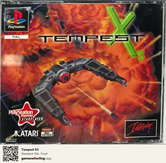 Tempest X3 PlayStation, PAL box front