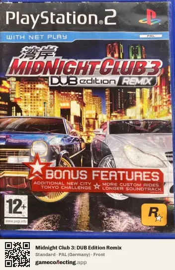 Midnight Club 3: DUB Edition Remix PlayStation 2, Germany box front