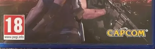 Resident Evil 3, the PEGI square on its front