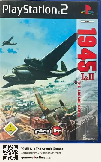 1945 I & II: The Arcade Games PlayStation 2, Germany box front