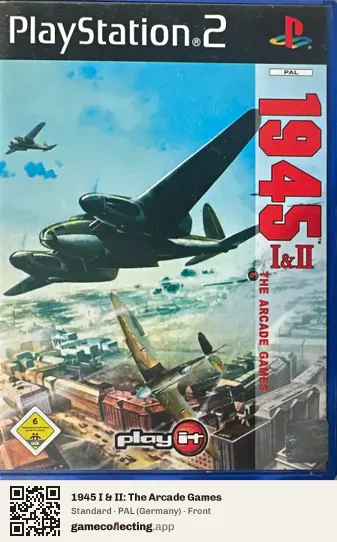 1945 I & II: The Arcade Games PlayStation 2, Germany box front