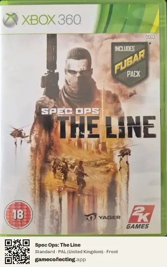 Spec Ops: The Line Xbox 360, United Kingdom box front