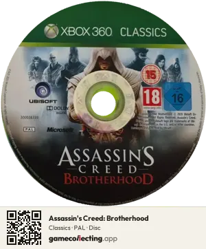 Assassin's Creed: Brotherhood Xbox 360, PAL disc
