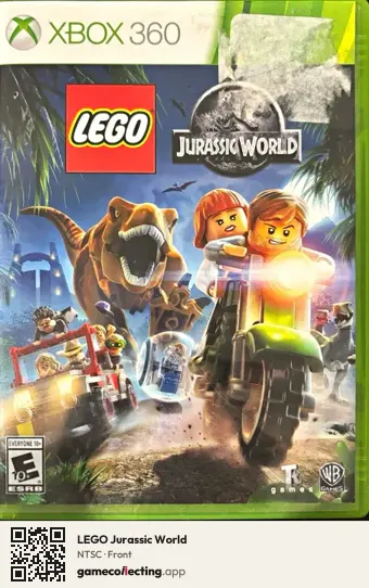 LEGO Jurassic World Xbox 360, NTSC box front
