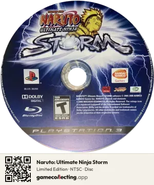 Naruto: Ultimate Ninja Storm PlayStation 3, NTSC disc