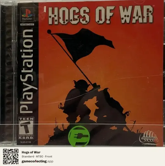 Hogs of War PlayStation, NTSC box front